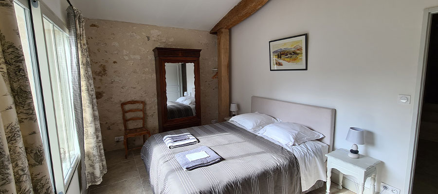 Chambre adulte gîte Gironde 33